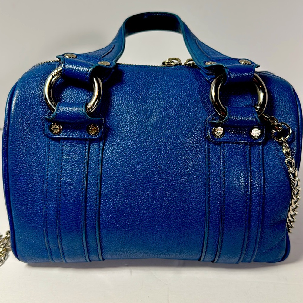 MCM mini doctor bag beautiful cobalt blue with Silvee accents